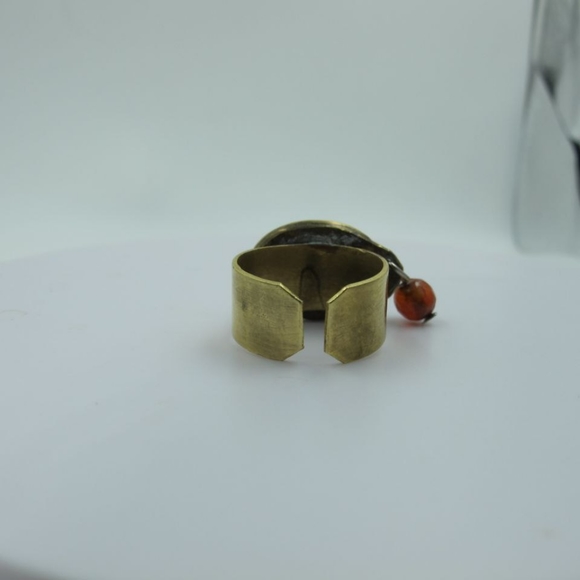 Handmade Brass Ring with Stones - Picture 9 of 10